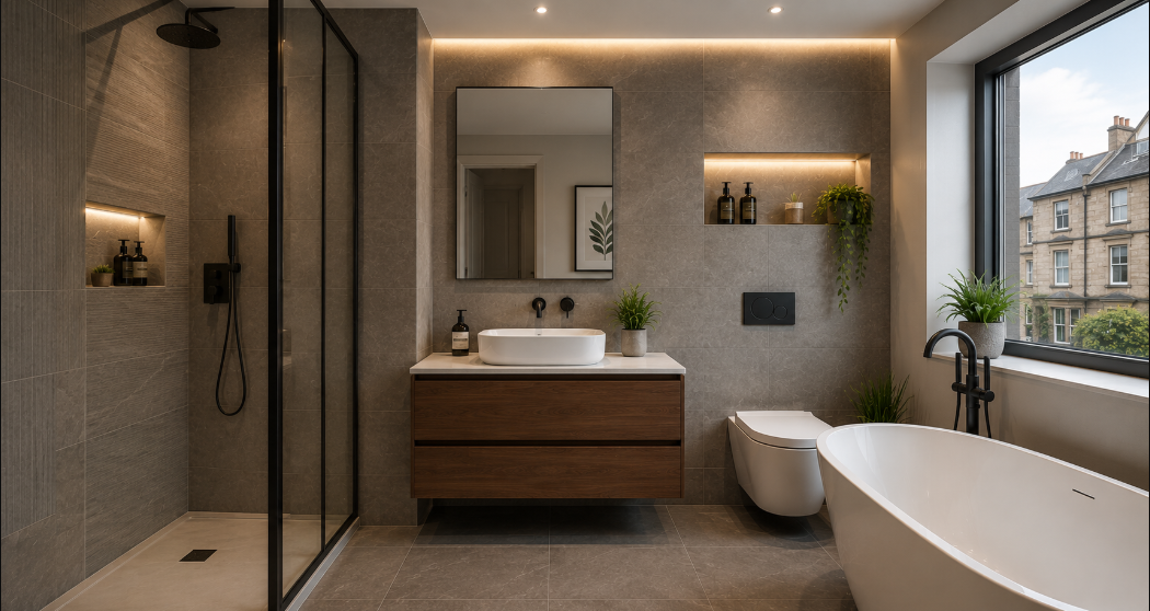 structured bathroom renovation process Dennistoun